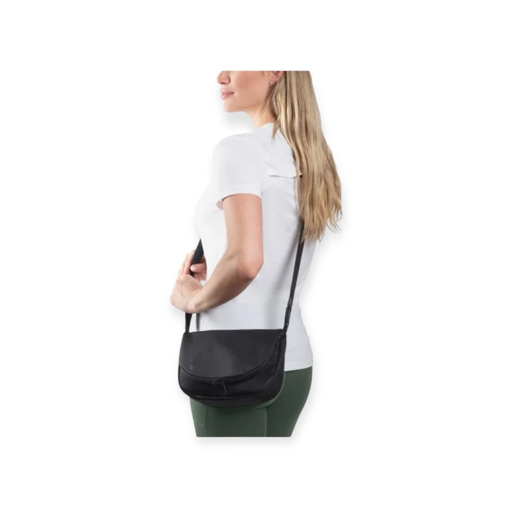 Lole ✪ Crossbody Foldover Handbag Bag ✪ Black ✪ Lightweight Expand Pack Travel ✪